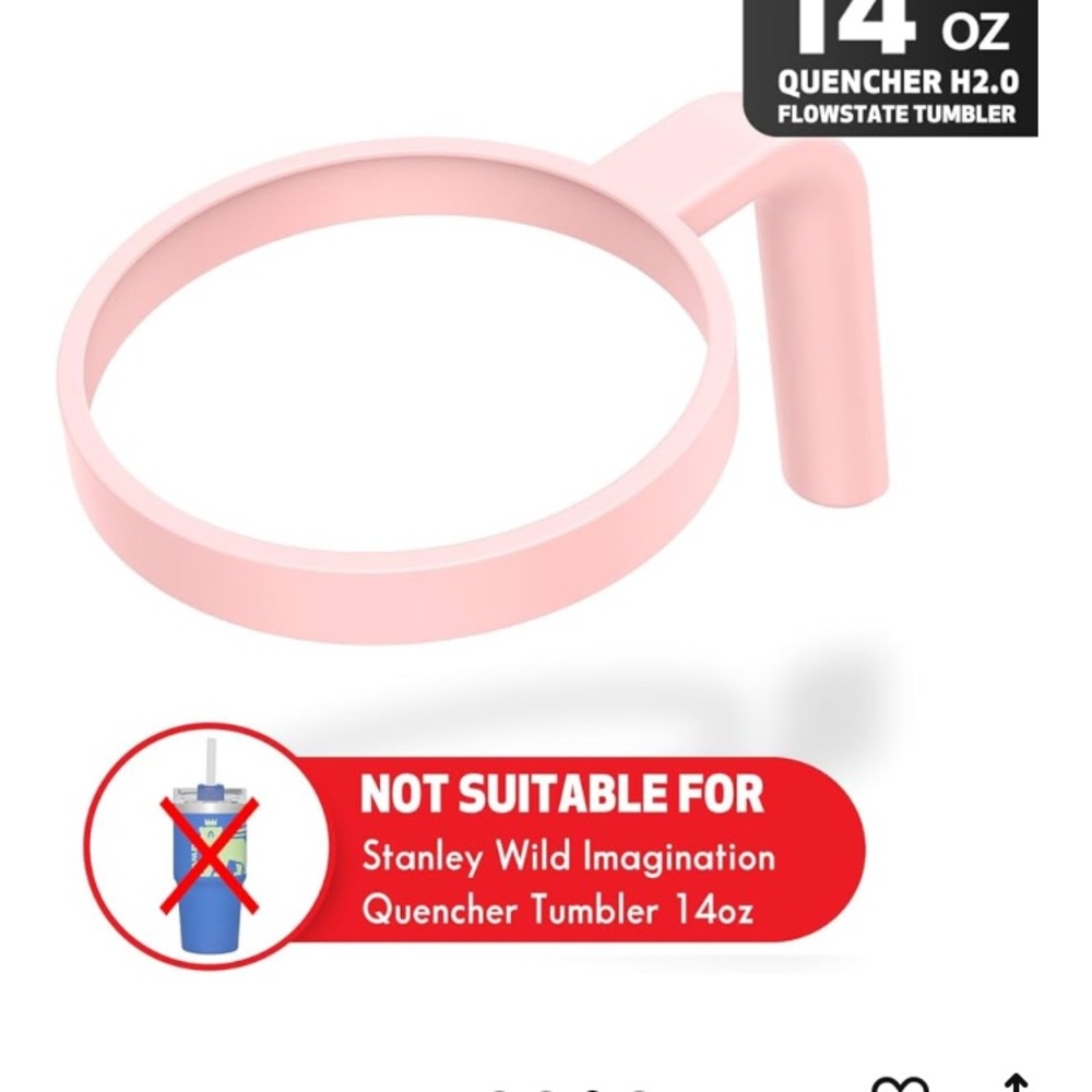 Pink and White Tumbler Handles